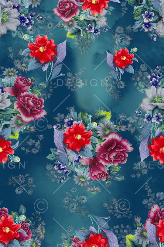 连衣裙印花华亿平台图片