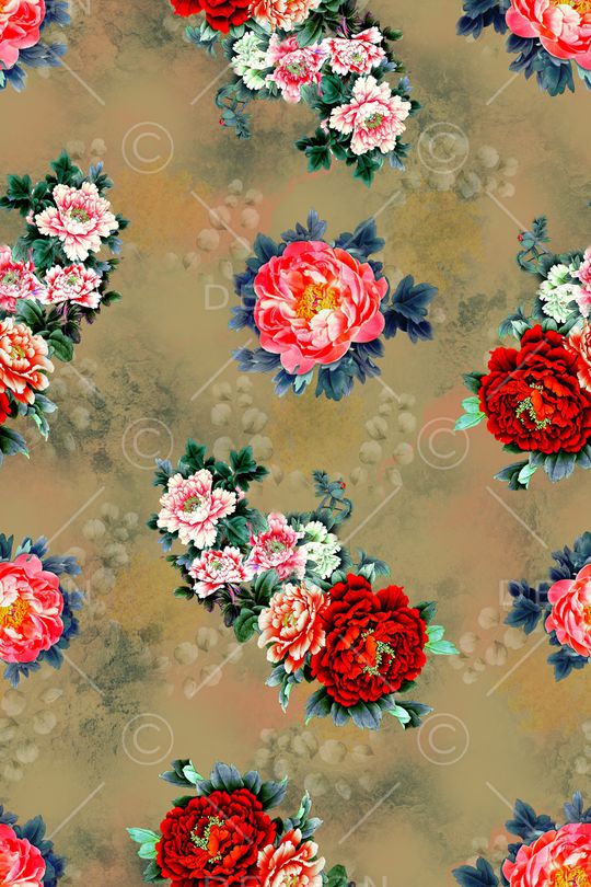 连衣裙印花华亿平台图片