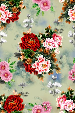 连衣裙印花华亿平台图片