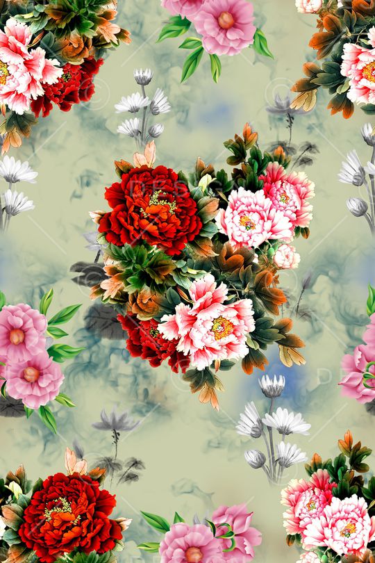 连衣裙印花华亿平台图片