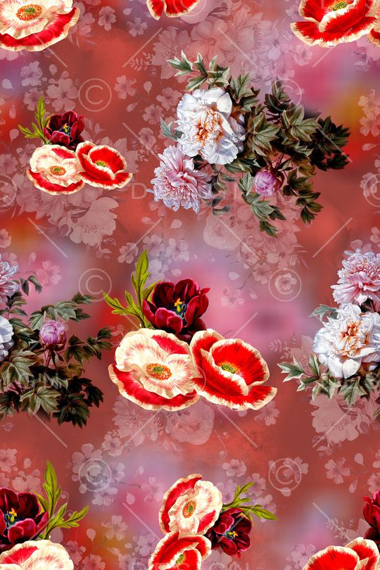 连衣裙印花华亿平台图片