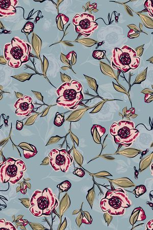 抽象花卉印花华亿平台图片