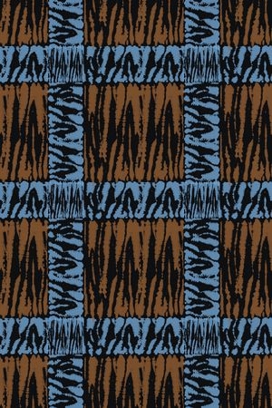 格子混搭印花华亿平台图片