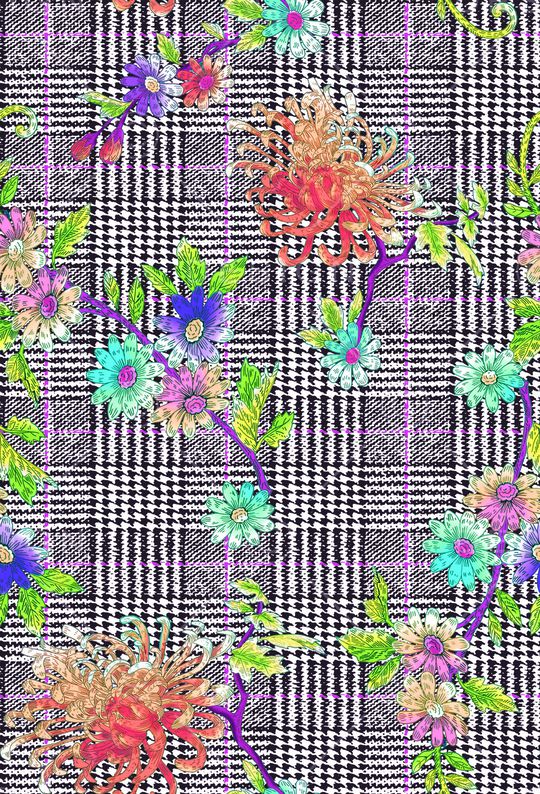 复古印花华亿平台图片