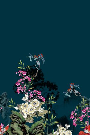 女装定位花印花华亿平台图片