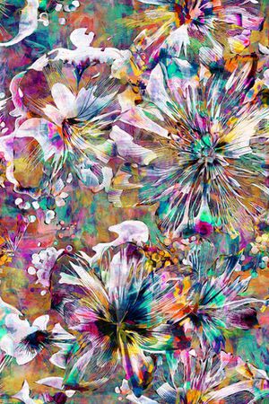 花卉印花华亿平台图片