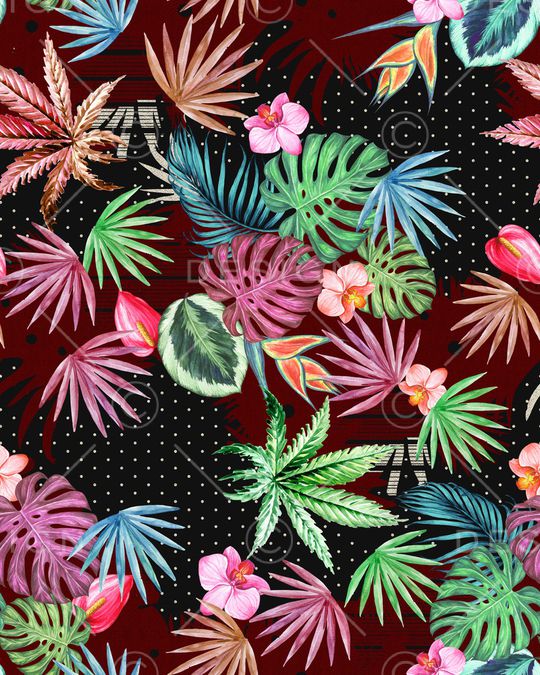 花卉印花华亿平台图片