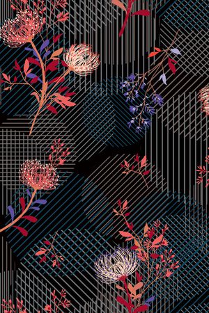 几何印花华亿平台图片