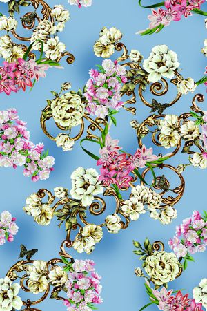 旗袍印花华亿平台图片