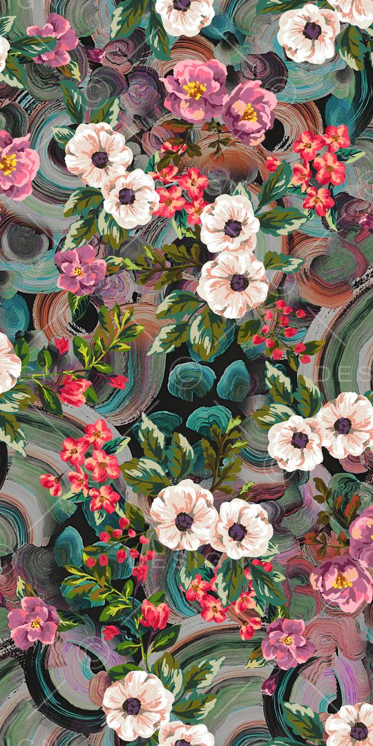 花卉印花华亿平台图片