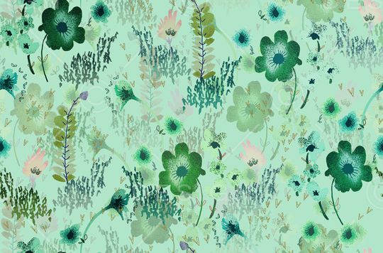 花卉印花华亿平台图片