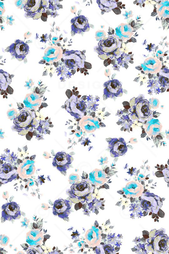 抽象花卉印花华亿平台图片