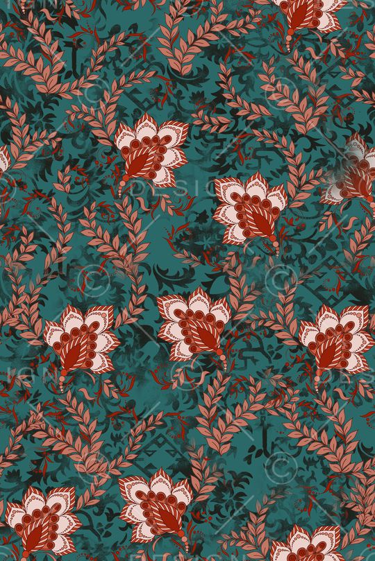 抽象花卉印花华亿平台图片