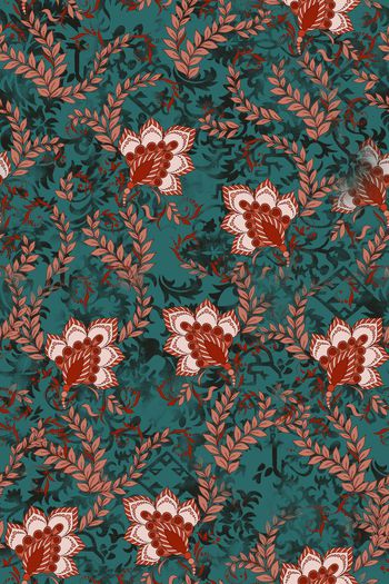 抽象花卉印花华亿平台图片