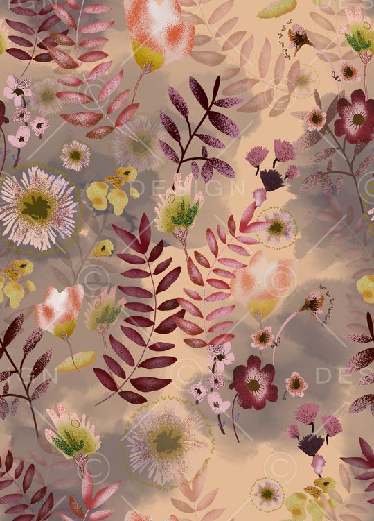 花卉印花华亿平台图片