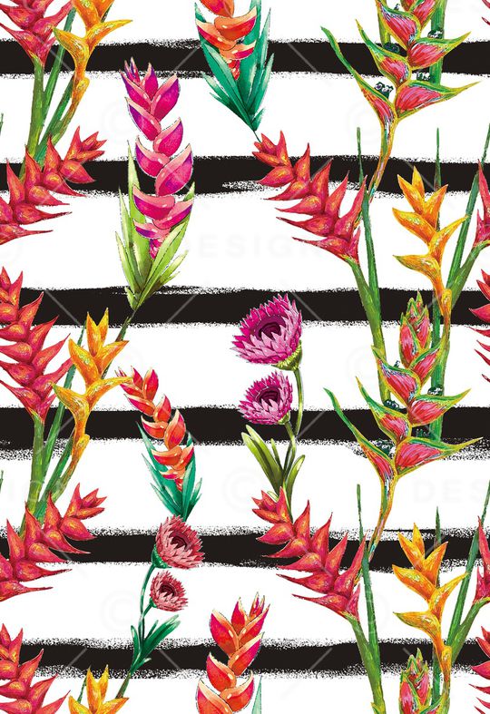 抽象花卉印花华亿平台图片