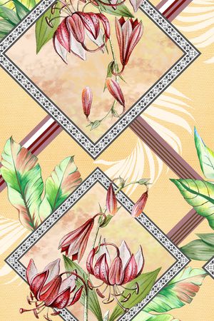 花卉印花华亿平台图片