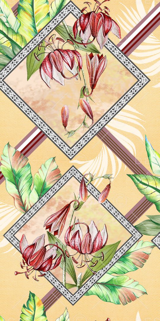 花卉印花华亿平台图片