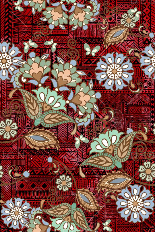 复古印花华亿平台图片