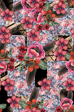 复古印花华亿平台图片