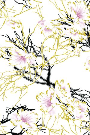 树枝印花华亿平台图片