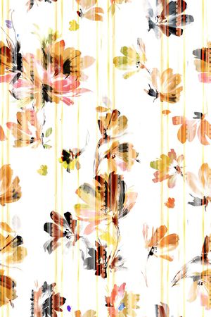 抽象花卉印花华亿平台图片