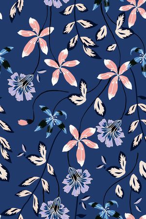 抽象花卉印花华亿平台图片