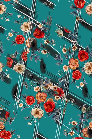 几何印花华亿平台图片