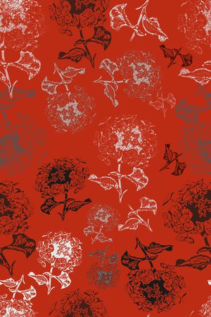 绣球花印花华亿平台图片