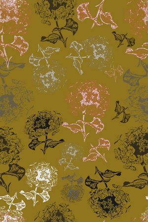 绣球花印花华亿平台图片