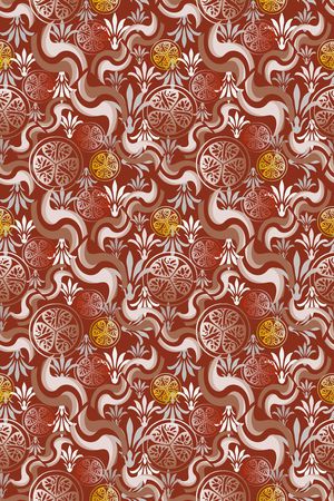 风格化花卉印花华亿平台图片