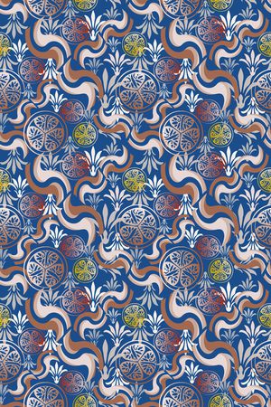 风格化花卉印花华亿平台图片