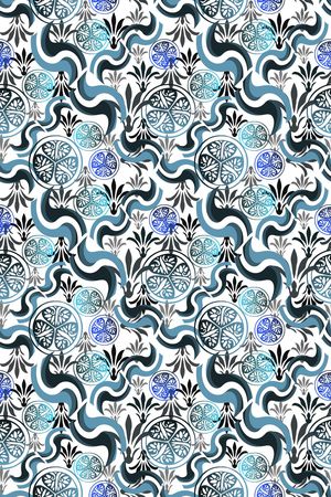 风格化花卉印花华亿平台图片