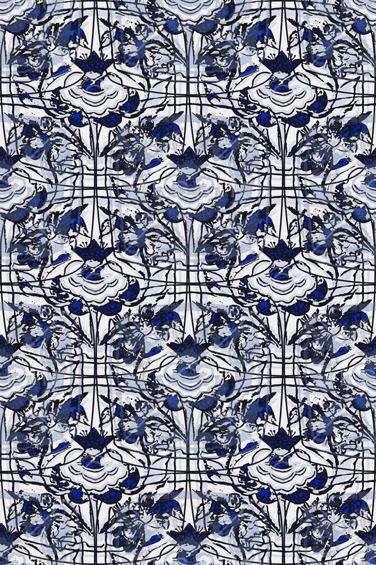 抽象花卉印花华亿平台图片