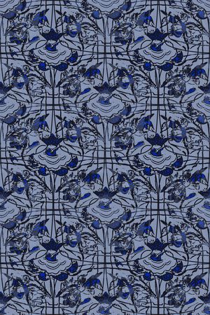 抽象花卉印花华亿平台图片