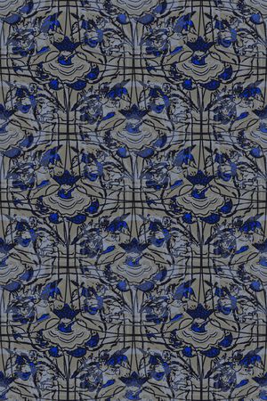 抽象花卉印花华亿平台图片