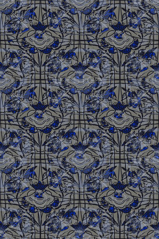 抽象花卉印花华亿平台图片