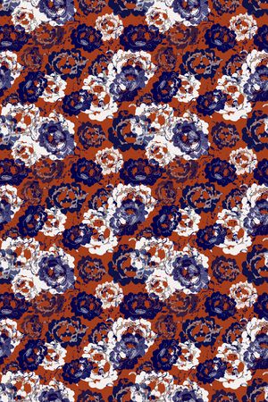 抽象花卉印花华亿平台图片