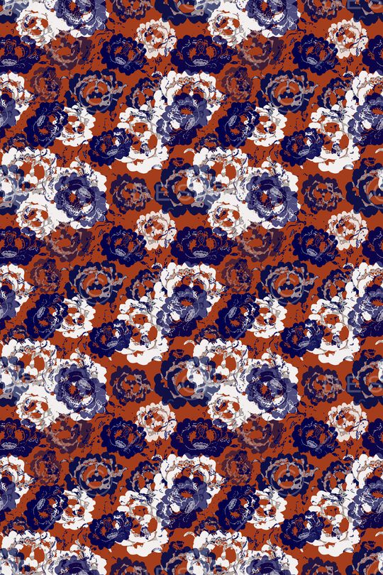 抽象花卉印花华亿平台图片