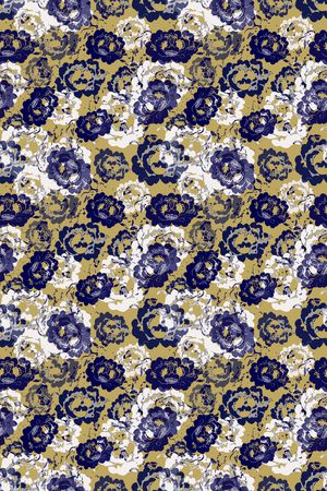 抽象花卉印花华亿平台图片