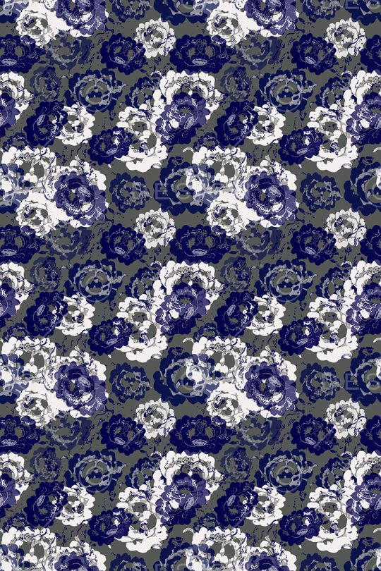 抽象花卉印花华亿平台图片