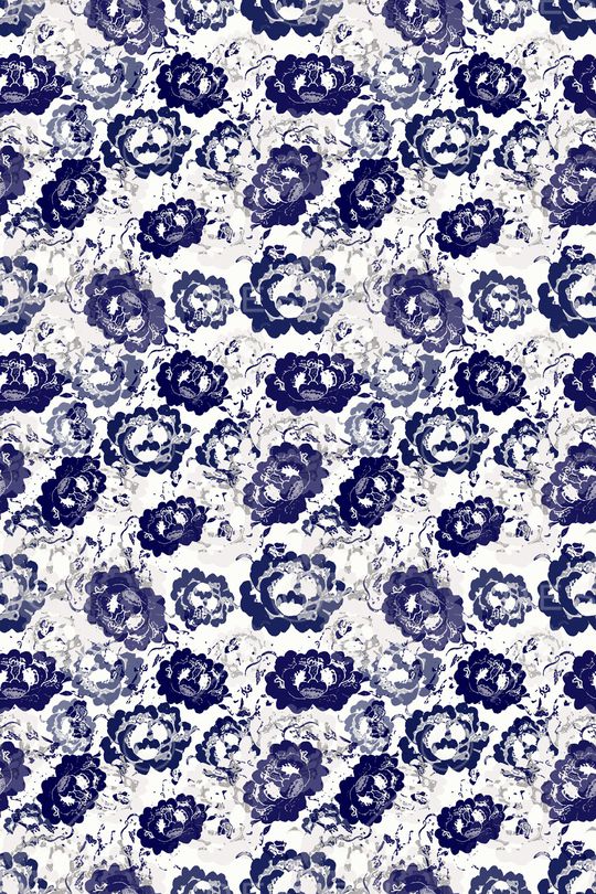 抽象花卉印花华亿平台图片