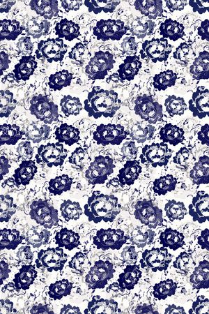 抽象花卉印花华亿平台图片