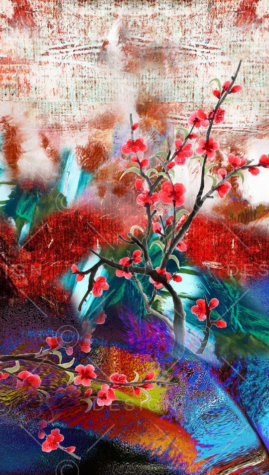 梅花印花华亿平台图片