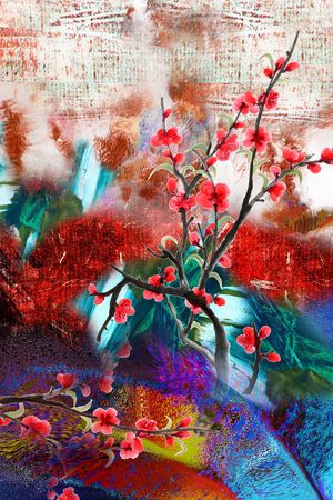 梅花印花华亿平台图片