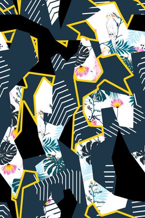 几何印花华亿平台图片