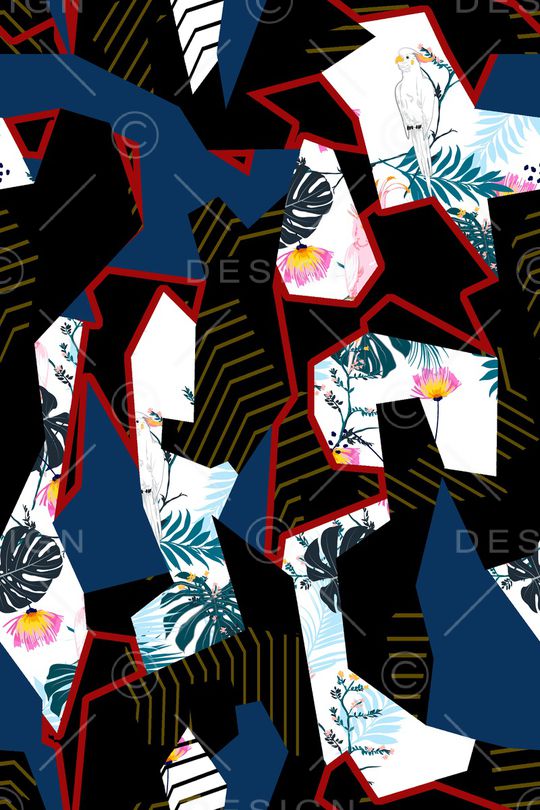 几何印花华亿平台图片