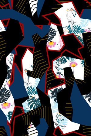 几何印花华亿平台图片