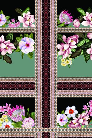 复古印花华亿平台图片