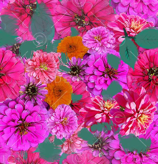 花卉印花华亿平台图片